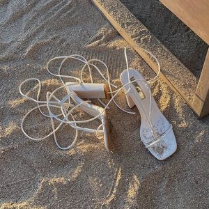 princess polly white billini strappy heels